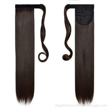 Long Straight Clip In Hair Tail False Hair Ponytail Hairpiece wrap around ponytail hair extension ponytail